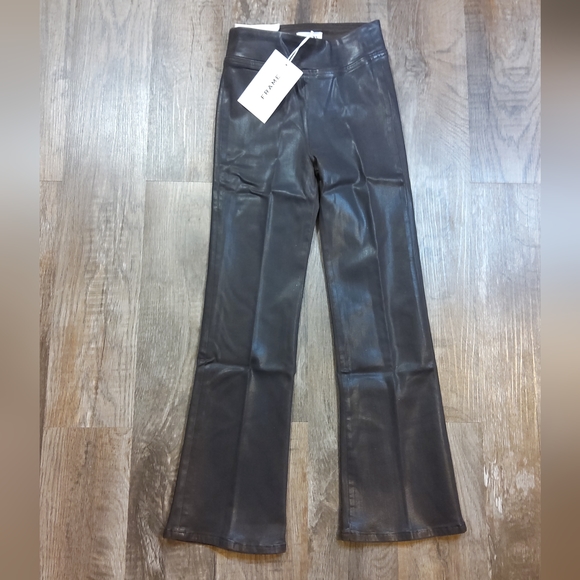FRAME DENIM Jetset Crop Mini Boot NWT in Espresso Coated - Picture 8 of 16